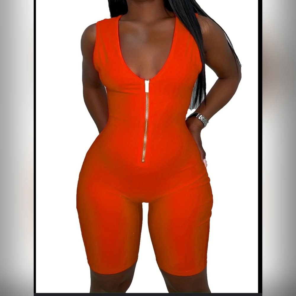 Women's Orange Jumpsuit